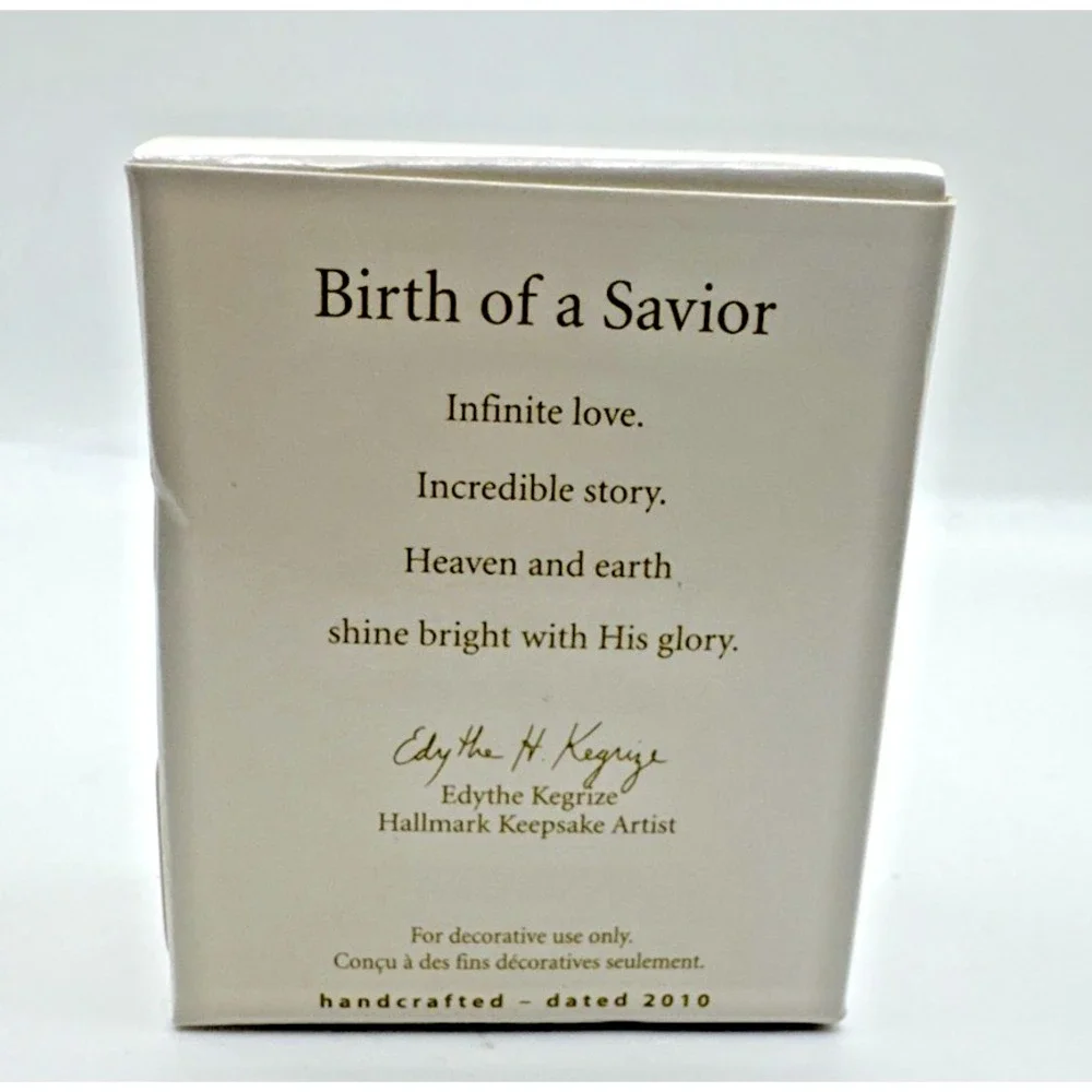 Birth Of A Savior 2010 Miniature-Baby Jesus Is Born-North Star Hallmark Ornament - Picture 2 of 4